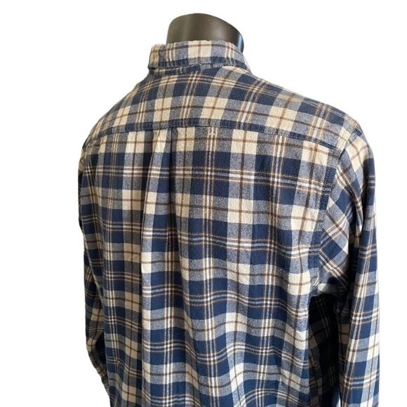 Eddie Bauer Mens Flannel Shirt Fall Winter Button Down Top Size 2X u Blue - Picture 4 of 8